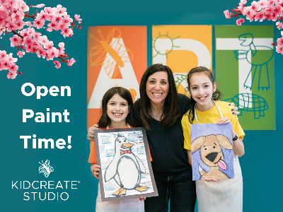 Kidcreate Studio - Alexandria. Cherry Blossoms Open Paint Time for All Ages! (10:00-4:00)